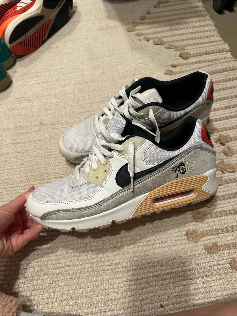 Nike Air Max 90 SE Swoosh Fiber White Black